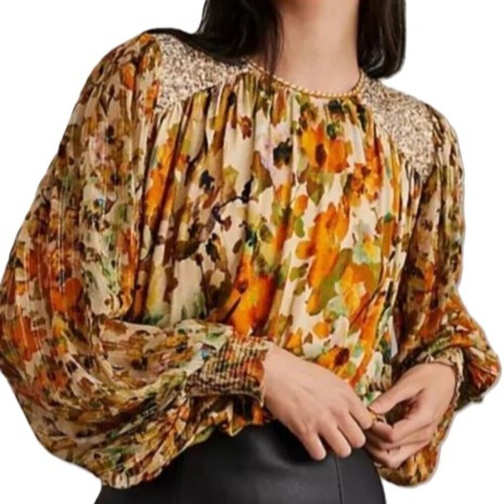 NWT Anthropologie Bl-nk London Sequin Tunic Top Blouse Anthropologie